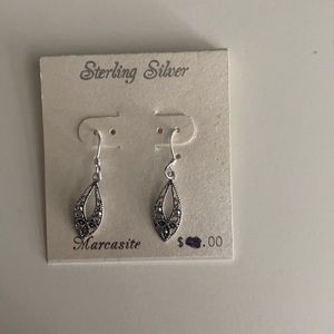 silver drop earrings